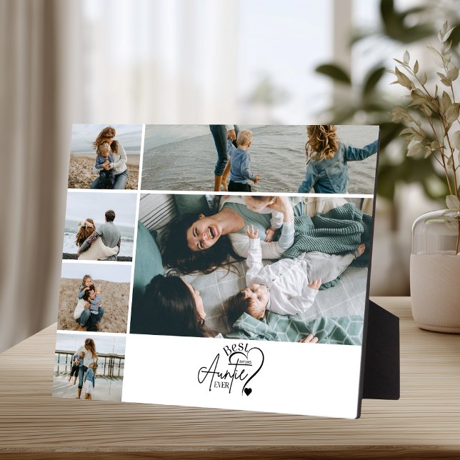 6 Personalized Best Aunt Photo Collage Plaque (Creator Uploaded)