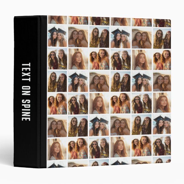 6 Photo - All Over Pattern - black white Binder (Front/Spine)