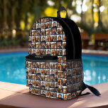 6 Photo - All Over Pattern - black white Printed Backpack<br><div class="desc">Use your square Instagram photos for the best results! TO CHANGE THE BACKGROUND - click on the customize or advanced design area, and choose a colour in the colour picker. Add your favourite pictures and snapshots to this film strip for a fun memory keeper. An artistic way to display your...</div>