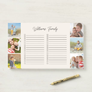 6 Photo and Family Name Custom Lined To-Do List Post-it Notes