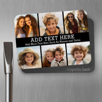 6 Photo Collage 2 Lines of Text -- CAN Edit Black