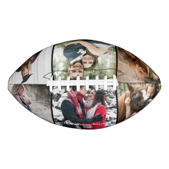 6 Photo Collage Custom Football (Front)