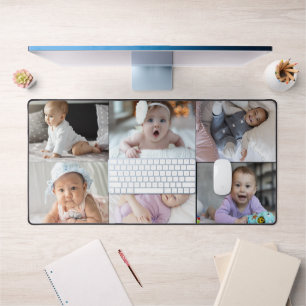 6 Photo Collage Custom Gift Desk Mat