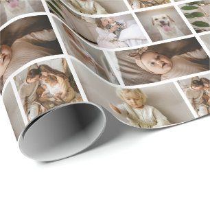 6 Photo Collage Custom Personalized Wrapping Paper