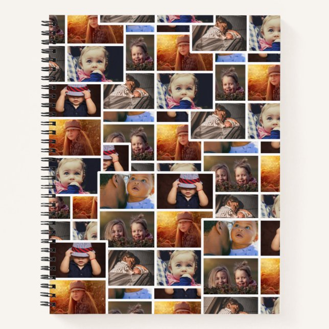 6 Photo Collage Family Photo Pattern Notebook (Front)
