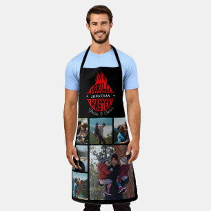 6 Photo Collage Father's Day Grill Master Apron