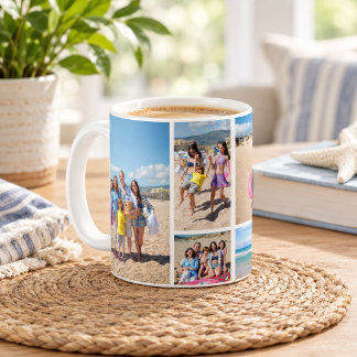 6 Photo Collage Keepsake Personalized Coffee Mug