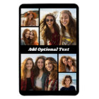 6 Photo Collage Optional Text -- CAN Edit Color