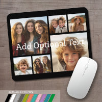 6 Photo Collage Optional Text -- CAN Edit Color