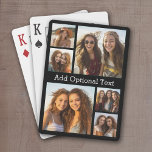 6 Photo Collage Optional Text -- CAN Edit Color Playing Cards<br><div class="desc">Add your favorite pics to this fun template. You can use square photos or any photos for this grid.</div>
