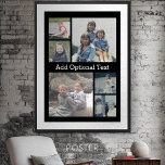 6 Photo Collage Optional Text -- CAN Edit Color Poster<br><div class="desc">Add your favorite pics to this fun template. You can use square photos or any photos for this grid.</div>