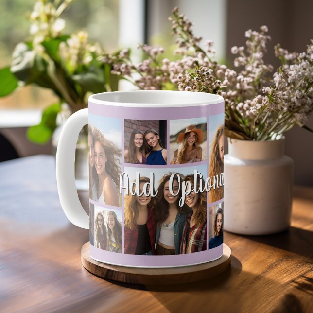 6 Photo Collage Optional Text -- CAN Edit Colour Coffee Mug (Personalized Coffee Mug)