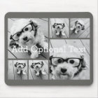 6 Photo Collage Optional Text -- CAN Edit Grey