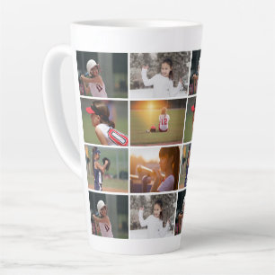 6 Photo Collage Pattern  Latte Mug