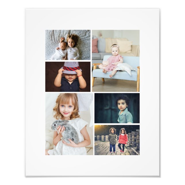 6 Photo Collage Personalized  Print (Front)