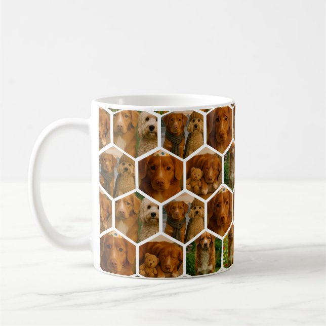 6 Photo Collage Personalized Template Coffee Mug (Left)