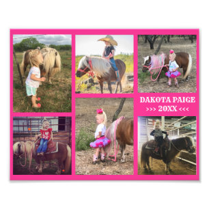 6 Photo Collage Poster Print - Family Kids & Pets
