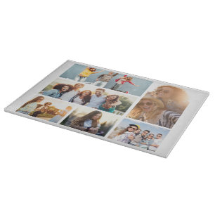6 Photo Collage Template Personalize Cutting Board