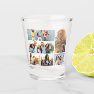 6 Photo Collage Template Personalize Shot Glass