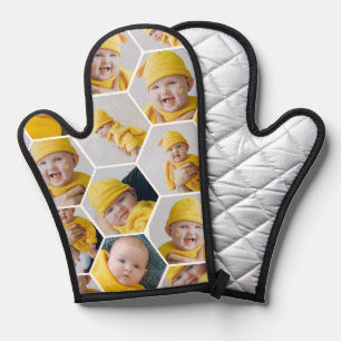 6 Photo Collage Template Personalized Oven Mitt