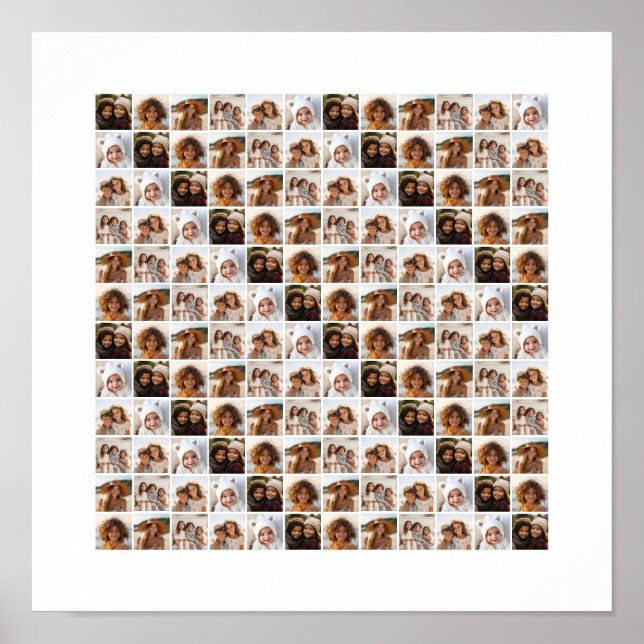 6 photo diagonal maximalist all over pattern poster (Front)