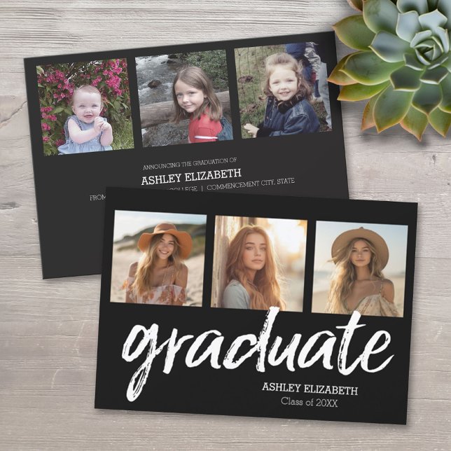 6 Photo Faire-part tendance de graduation (Custom Graduation Announcement)