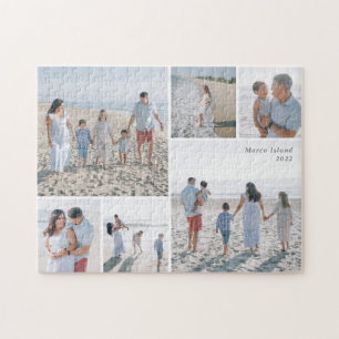 6-Photo Gallery Custom Caption Personalized Puzzle