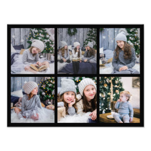 6 Photo Gallery Grid Display Black Ready To Frame Print