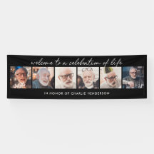 6-Photo Handwritten Script Celebration of Life