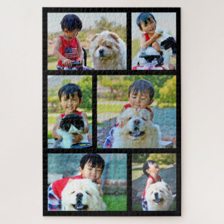 6 Photo Jumbo Customized Image Family Collage Jigsaw Puzzle