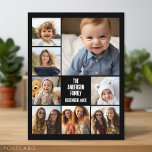 6 Photo Template with 2 Lines of Text - Black Postcard<br><div class="desc">Use 6 square photos and make a unique and trendy postcard to send to friends. If you need to move anything around,  click on the customize button to make changes.</div>