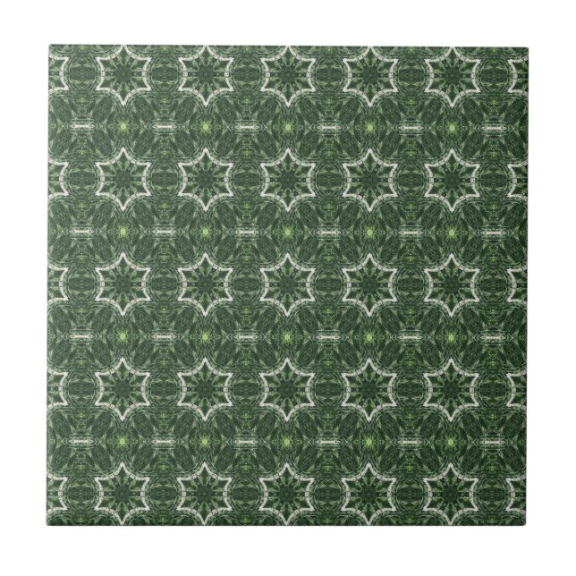 6-point stars on green tile (Front)