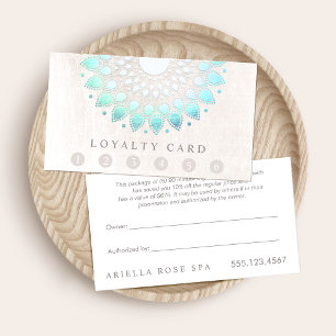 6 Punch Customer Loyalty Massage Spa Lotus Card