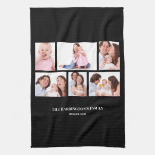 6 Sections Custom Photo Black Frames Kitchen Towel