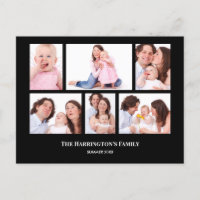 6 Sections Custom Photo Black Frames