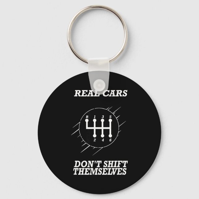 6 Speed Manual Transmission Shift Pattern  Keychain (Front)