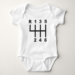 6 Speed Shift Gate Baby Bodysuit
