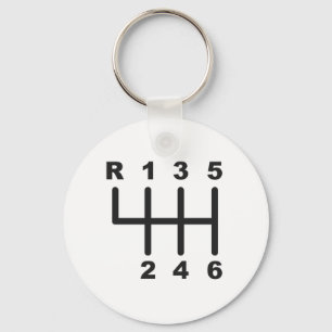 6 Speed Shift Gate Keychain