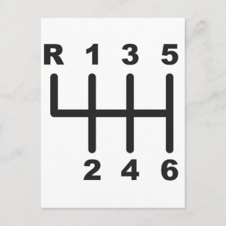 6 Speed Shift Gate Postcard