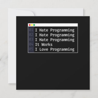 6 Stages Of Debugging Programmer Coding Invitation