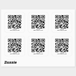 6 STICKERS DE TEXTE DE CODE QR - UTILISER GÉNÉRATE