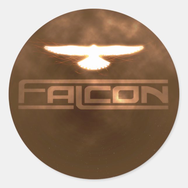 6 Stickers en vinyle Falcon 3" (Devant)