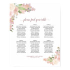 6 Tableau Mariage rose rustique