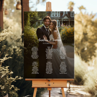 6 tables élégant tableau de sièges mariage photo