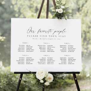 6 Tables Our Favourite People Seating Chart Plan