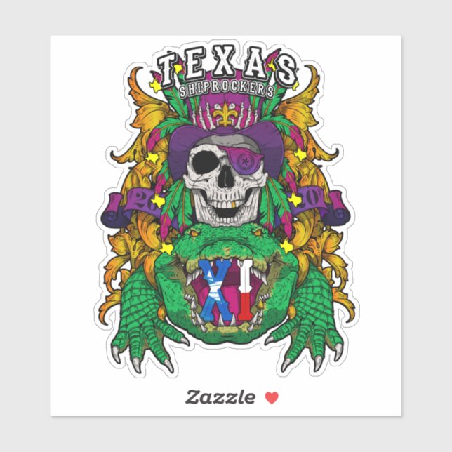 6" Texas ShipRockers Vinyl Sticker (Sheet)