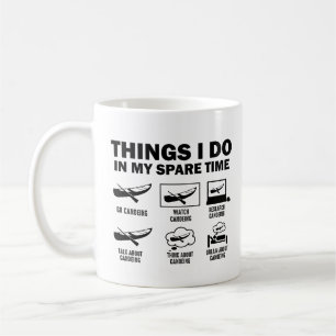 6 Things I Do In My Spare Time Canoeing Funny Coffee Mug