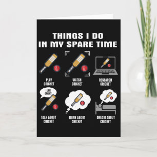6 Things I Do In My Spare Time - Cricket Player Card