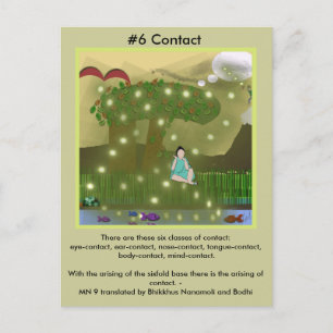 #6 Use of the Six Senses - from Dependent Arising Invitation Postcard