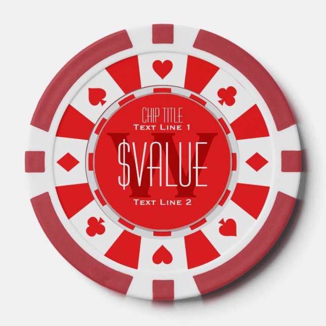 6 Ways to Personalize Your Classic Poker Chip (Front)